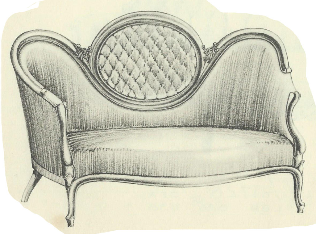 Tufted Oval Settee